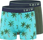 Shiwi - 2-Pack Boxershorts - Painted Palms - Blauw - Army