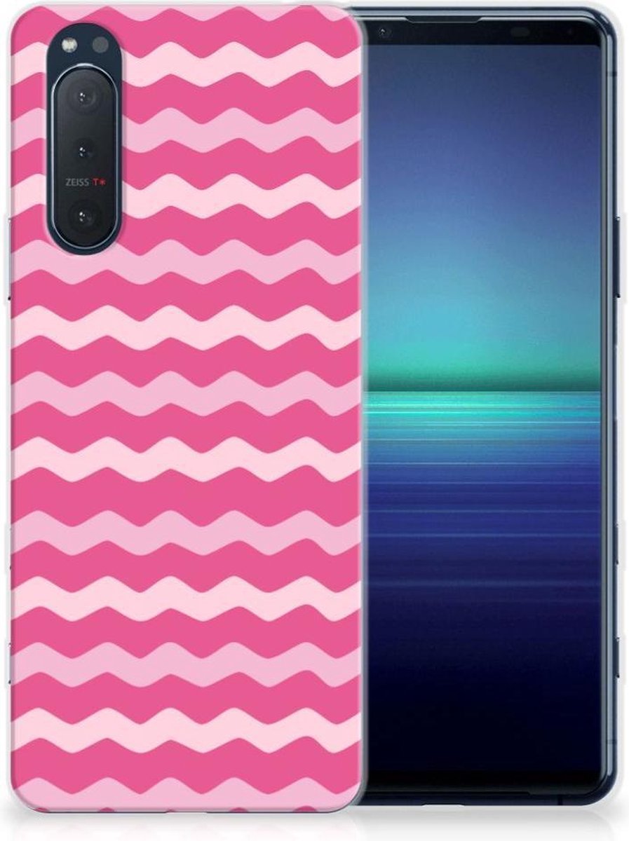 Sony Xperia 5II TPU bumper Waves Pink