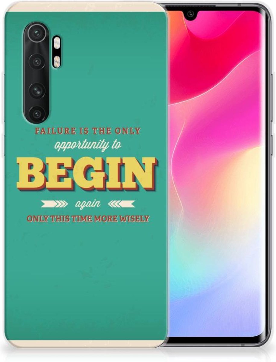Xiaomi Mi Note 10 Lite Siliconen hoesje met naam Quote Begin