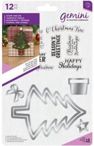 Gemini Kerst Shaker Card Clearstamp & Snijmal - Christmas Tree