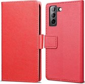 Cazy Samsung Galaxy S21 hoesje - Book Wallet Case - rood
