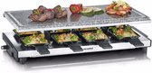 Severin RG 2374 Raclettegrill met natuurlijke grillsteen - 48,5 x 24 cm - 8 Raclette-pannetjes - Traploze temperatuurregeling - Hoogwaardig roestvrijstalen design