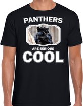 Dieren panters t-shirt zwart heren - panthers are serious cool shirt - cadeau t-shirt zwarte panter/ panters liefhebber L