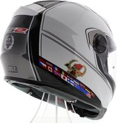 LS2 FF385 FT2 Fiberglass motor helm Anthology glans wit XXL