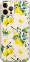 iPhone 12 Pro Max transparant hoesje - Lemons | Apple iPhone 12 Pro Max case | TPU backcover transparant