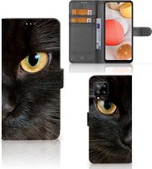 Telefoonhoesje Samsung Galaxy A42 5G Beschermhoesje Zwarte Kat