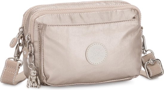 kipling Sac à épaule bandoulière Sac banane Basic Plus Abanu Multi Convertible Crossbody Metallic Glow Beige