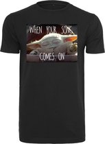 Merchcode Star Wars Heren Tshirt -L- Baby Yoda Song Zwart