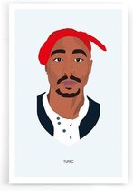 Walljar - Tupac - Muurdecoratie - Poster met lijst