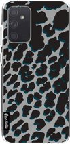Casetastic Samsung Galaxy A72 (2021) 5G / Galaxy A72 (2021) 4G Hoesje - Softcover Hoesje met Design - Leopard Print Grey Print