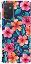 Casetastic Samsung Galaxy A72 (2021) 5G / Galaxy A72 (2021) 4G Hoesje - Softcover Hoesje met Design - Colorful Hibiscus Print