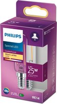 Philips LED T25 Transparant Afzuigkaplampje - 25 W - E14 - warmwit licht