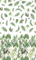 Duni Tafellaken Rainforest 138 X 220 Cm Papier Wit/groen