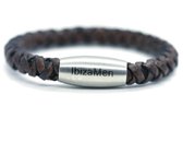 jongens armband leer coffee vintage 5mm - Ibizamen KIDS