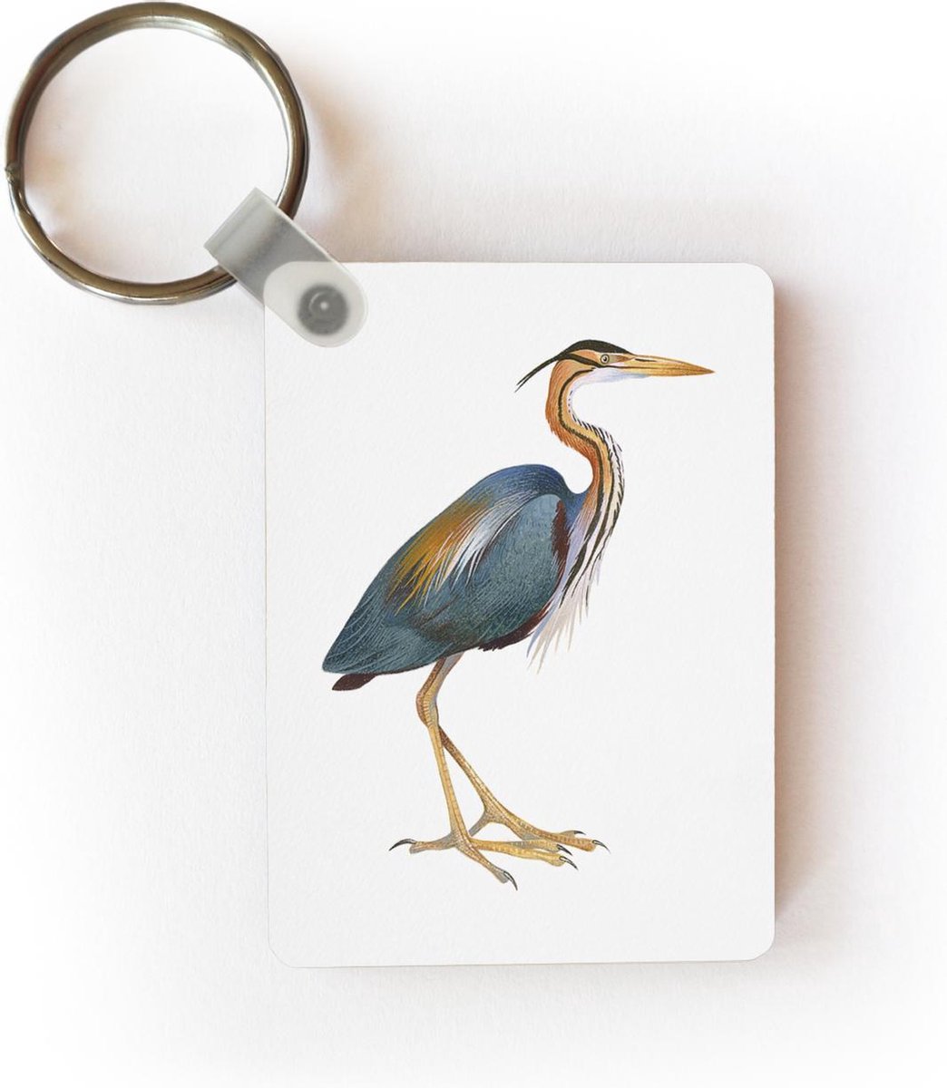Sleutelhanger - Vogel - Veren - Waterverf - Uitdeelcadeautjes - Plastic