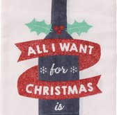 CGB Giftware Joy To The World Christmas Tote 'ALL I WANT FOR CHRISTMAS' WINE Bottle Bag