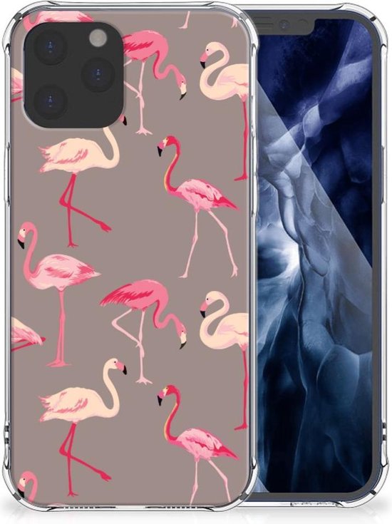 Ook het is mooi Vervelend Hoesje met naam iPhone 12 Pro Max Telefoonhoesje met doorzichtige rand  Flamingo | bol.com