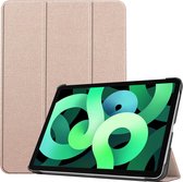 Hoes Geschikt voor iPad Air 2020 Hoes Luxe Hoesje Book Case - Hoesje Geschikt voor iPad Air 4 2020 Hoes Cover - Goud