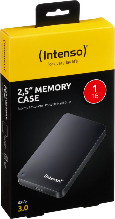 Intenso Memory Case 2.5" USB 3.0, 1TB disque dur externe 1024 Go Noir |  bol.com