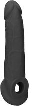 Penis Extender with Rings - 22 cm - Black - Sleeves - black - Discreet verpakt en bezorgd