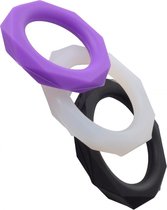 Silicone Designer Stamina Set - Purple - Cock Rings - purple - Discreet verpakt en bezorgd