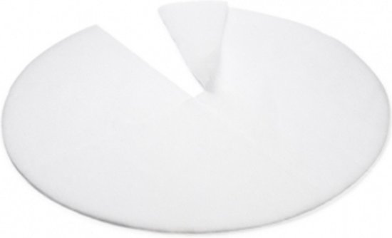 Kerstboomrok - wit - glitter - D100 cm - polyester - kerstboomkleed - boomkleed - sneeuw kerstboom rok