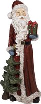 Beeld Kerstman 45x33x104 cm Rood Polyresin Kerstdecoratie