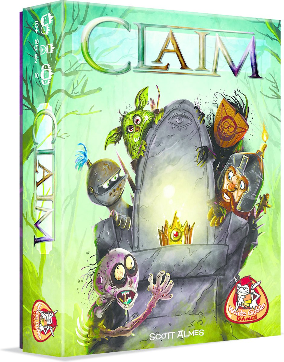 White Goblin Games - Claim - Kaartspel - 2 spelers - Tactisch kaartspel - Vanaf 10 jaar - Kaartspel met unieke facties