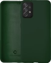 Coverzs Luxe Liquid Silicone Case geschikt voor Samsung Galaxy A72 - Donkergroen - Groen - Dark Green - Siliconen hoesjes geschikt voor Samsung Galaxy A72 hoesje - Silicone case beschermhoes - Backcover hoes