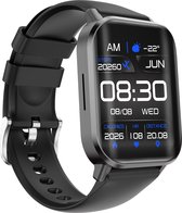 Phreeze Amoled Premium Smartwatch - Smartwatch Femme - Montre - Full HD - Podomètre - Compteur Kcal - Moniteur de sommeil - Moniteur de fréquence cardiaque - Moniteur d'oxygène - Convient pour iOS et Android - Zwart