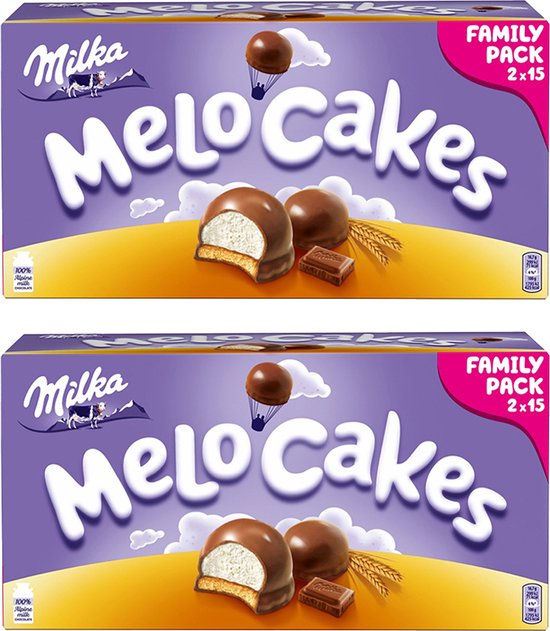 Milka Melo Cakes - 30 per doos - 500g x 2