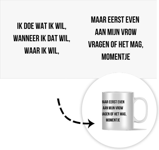 Mok - 275 ML - Koffiemok Collega - Koffietas geschenk - Koffiebeker Papa - Mokken - Koffietassen Humor - Spreuken - Quote - Ik doe wat ik wil - Grote theemok - Theemokken groot - Leuke thee mok - Thee tas Mama - Grappige cadeaus