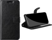 LuxeBass Hoesje geschikt voor Samsung Galaxy S8 Plus - Boekhoesje met kaartvakken - Zwart gsm hoesje - telefoonhoes - telefoonhoesjes