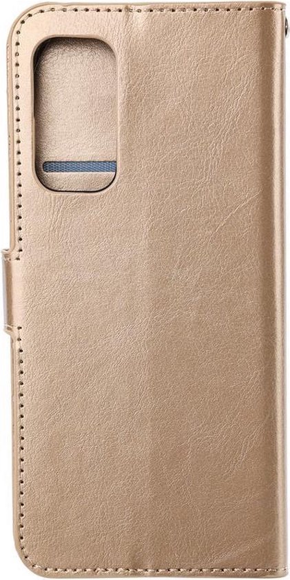 Bibliothèque LuxeBass adaptée pour Motorola Edge 20 Pro - Or - bibliothèque - couverture de livre - étui de livre - couverture de livre