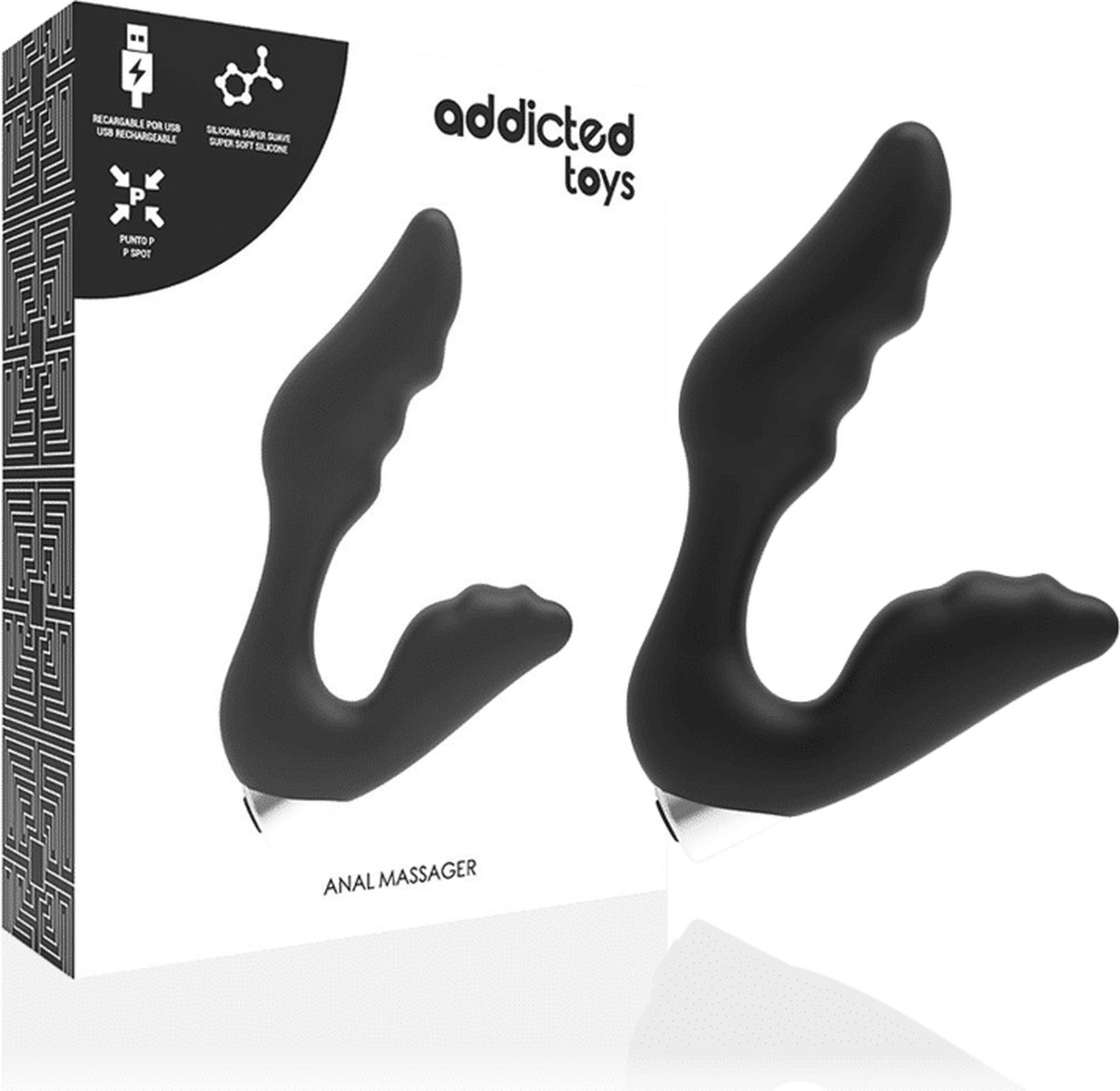 Goedkoopste ADDICTED TOYS | Addicted Toys Prostatic Vibrator Black Rechargeable