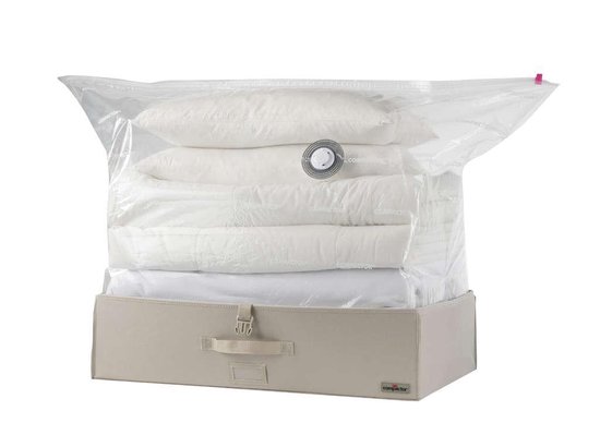 Compactor Vacuüm opbergkoffer Beige 42 x 42 x H.25 cm