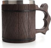 Lapi Toys - Mug Donjons et dragons - Gobelet - DnD - D&D - Résine - Acier inoxydable - 450 ml - Marron