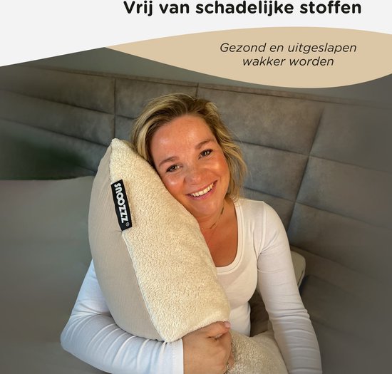 Snoozzz Voedingskussenhoes - Hoes voor voedingskussen zwangerschapskussen - zachte hydrofiel katoen - 185 cm - Oud roze van SNOO — afbeelding 5