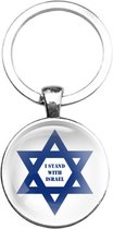 Sleutelhanger Glas - I Stand With Israel