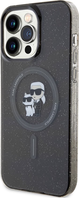 iPhone 15 Pro Max Backcase hoesje - Karl Lagerfeld - Effen Grijs - TPU (Zacht)
