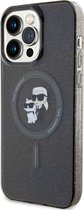 iPhone 15 Pro Max Backcase hoesje - Karl Lagerfeld - Effen Grijs - TPU (Zacht)