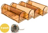 4-Pack Diervriendelijke muizenval voor binnen & buiten - Muizenvallen - Muizenverjager - Mouse trap - Oranje