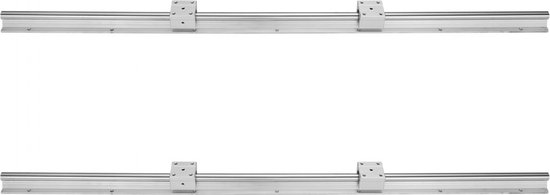 CNCMANS Lineaire geleiding Lineaire rail 2 stuks SBR16-500mm RVS geleidingsrail met 4 stuks SBR16UU lineaire lagers lagerblok, CNC onderdelen voor 3D printer stappenmotor (lineaire geleiding SBR16