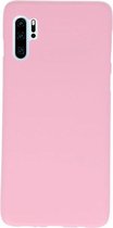 Bestcases Color Telefoonhoesje - Backcover Hoesje - Siliconen Case Back Cover voor Huawei P30 Pro - Roze