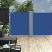 The Living Store Zijluifel Groot - 140 x (0-600) cm - Uv-bestendig Engels Features- Automatisch oprolbaar - Inclusief bevestigingsaccessoires/2 palen - Blauw