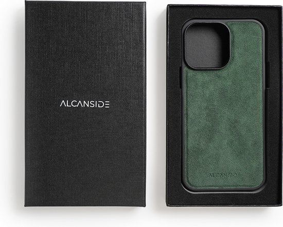 iPhone 15 Pro Max - Coque Alcantara avec aimant MagSafe - Vert minuit
