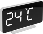 GreenBlue - Klok / Wekker avec fonctions alarme et thermomètre - LED - Wit