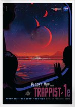 Planet Hop From Trappist 1E | Space, Astronomie & Ruimtevaart Poster | B2: 50x70 cm