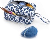 Tas voor wol, handwerktas haken, breitas voor garenstrengen, haaknaalden, breinaalden (tot 20 cm) en andere kleine accessoires