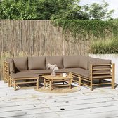 The Living Store Bamboe Tuinset - Elegant - Loungeset - Afmeting- Diverse - Duurzaam materiaal